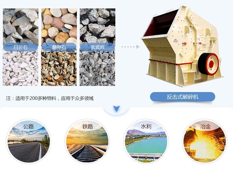 反擊式破碎機應用范圍 反擊式破碎機應用范圍