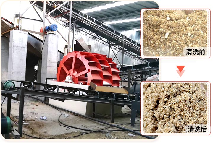 洗砂機作業現場 洗砂機作業現場