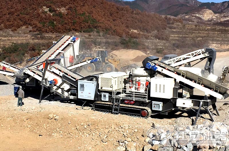 移動建筑垃圾破碎站現場 移動建筑垃圾破碎站現場